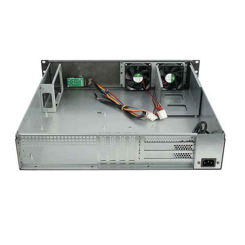 Stainless Steel 450mm Short Depth 2U ATX Server Case with Full PCI