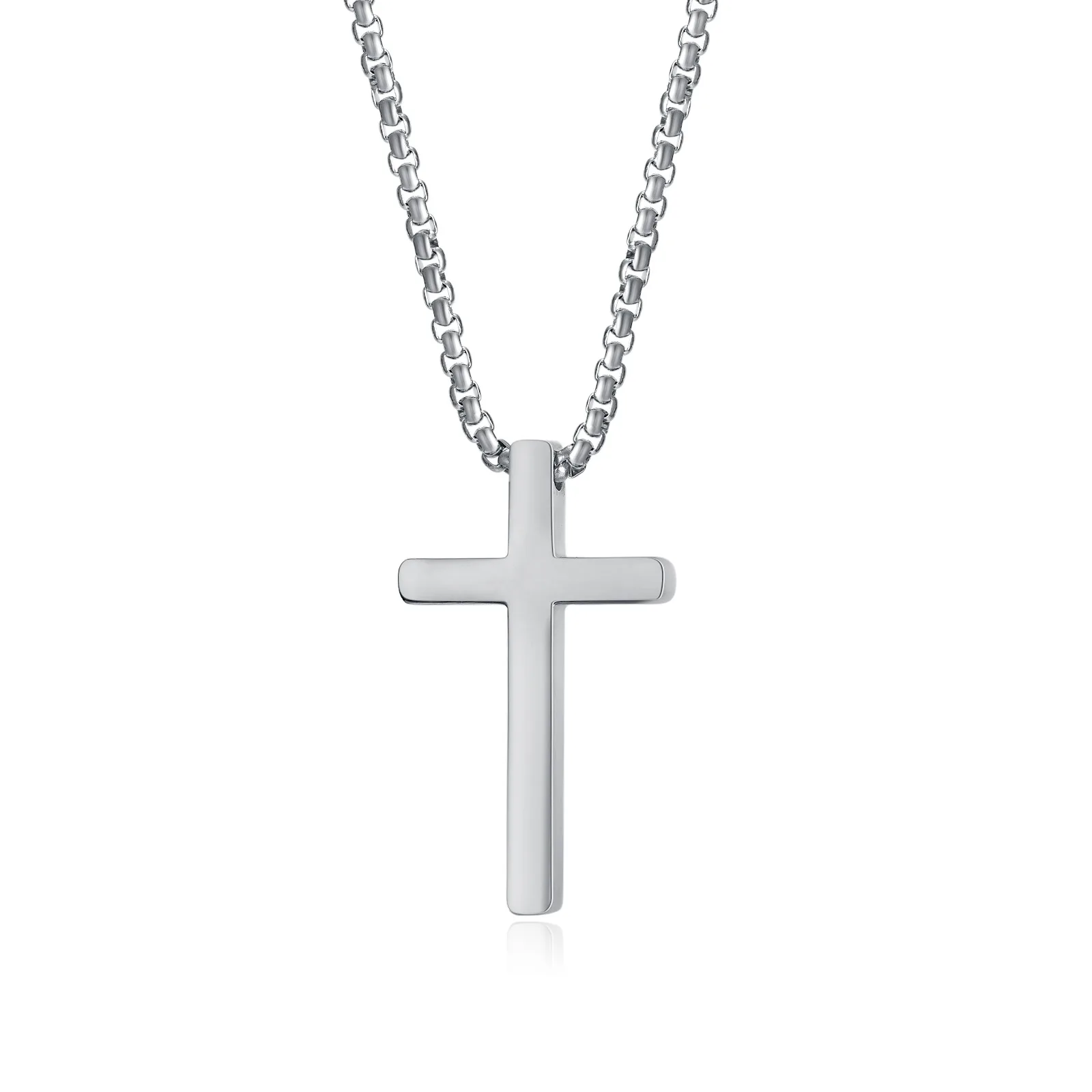 Plain men cross_Silver