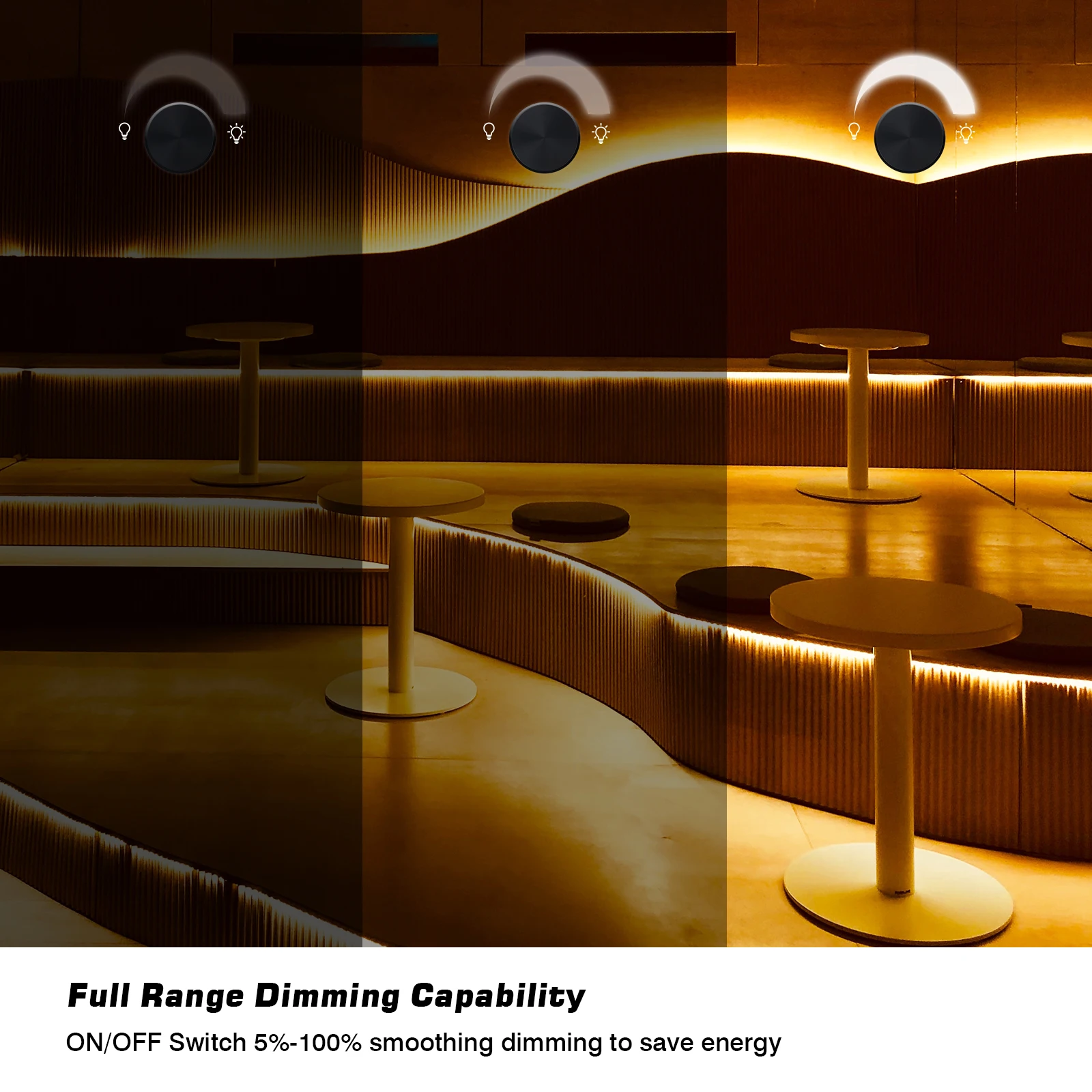 Миниатюрный вращающийся светодиодный регулятор яркости IP65 PWM контроллер