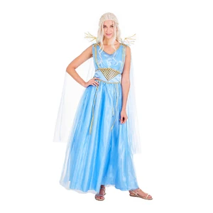 Best Selling Adult Halloween Costumes Featuring Popular TV Characters Sky Blue Polyester Long Dress Women Stage Performance