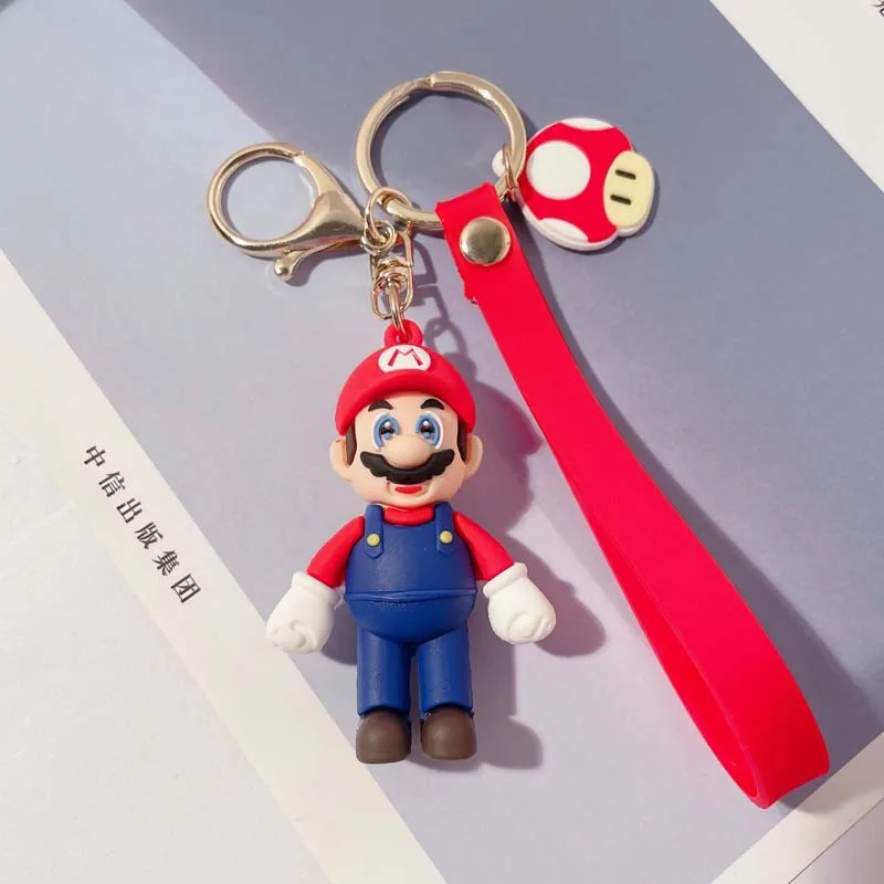 Custom Soft PVC Cartoon Character 3d Doll Toys Purse School Bag Stand Super Game Keychains