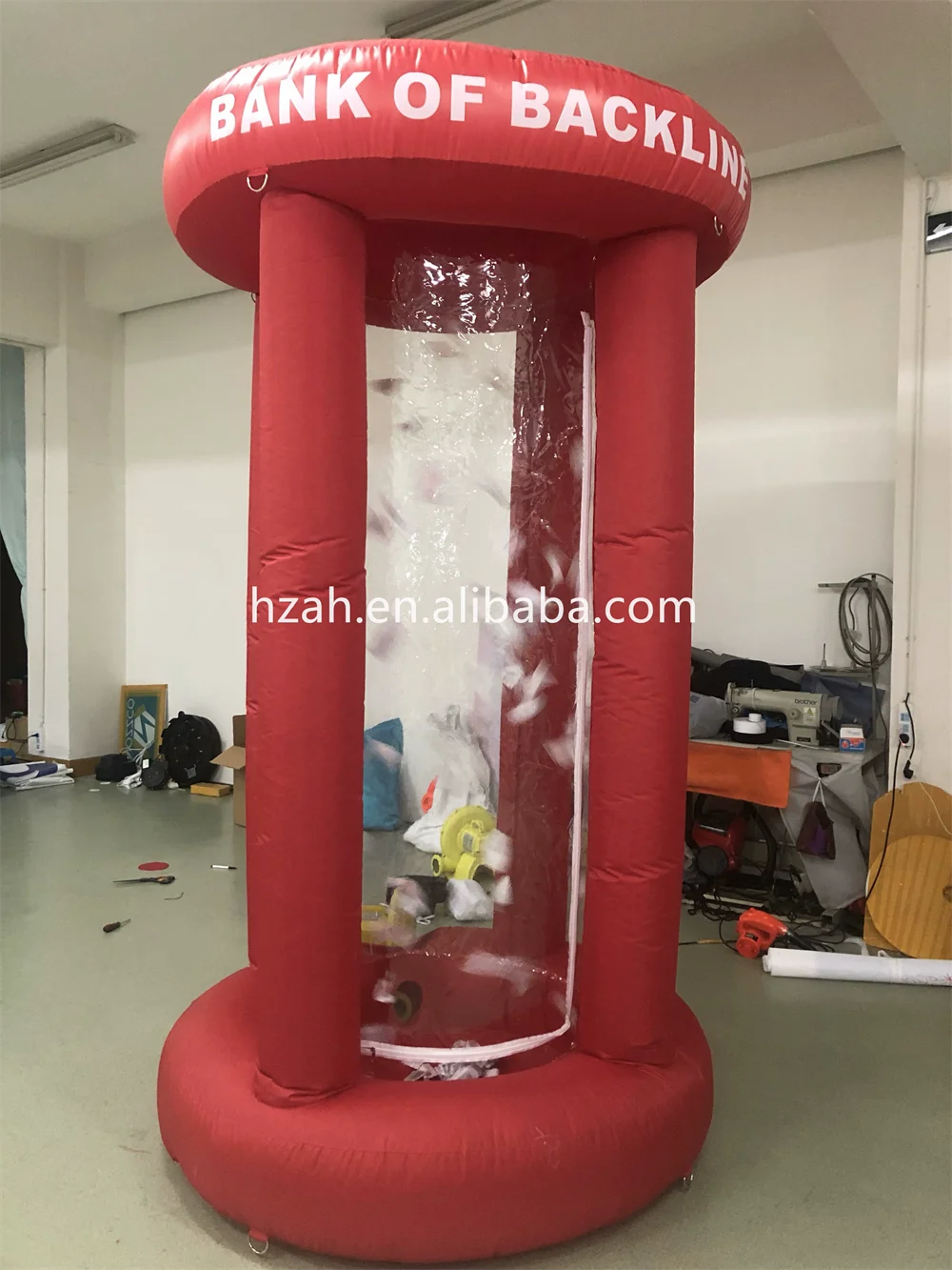 Inflatable Money Machine Blow up Cube Cash Money Catching Grab Machine Booth for Sale