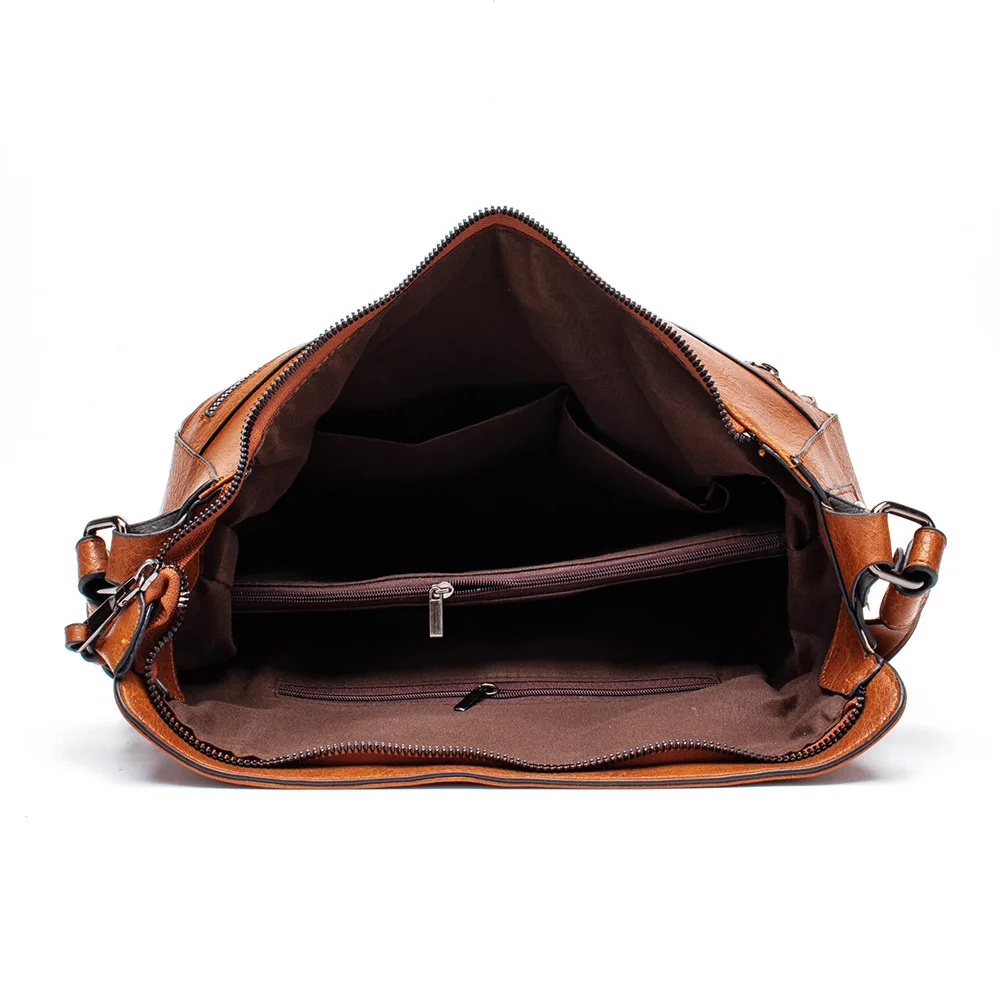 High quality 2023 spring/summer new calf leather bag classic double zipper  bag single shoulder diagonal cross handbag - AliExpress