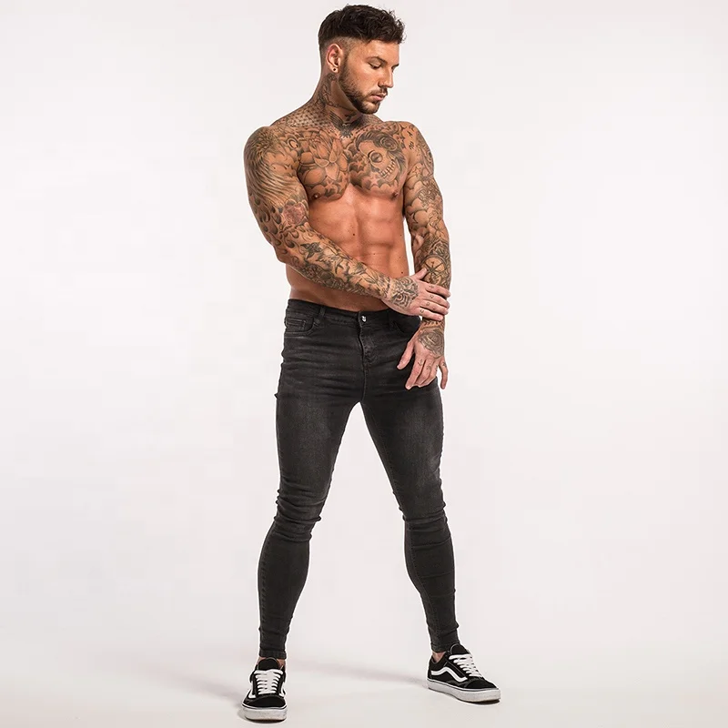 Dropship, pantalones de mezclilla sin rasgar, pantalones vaqueros