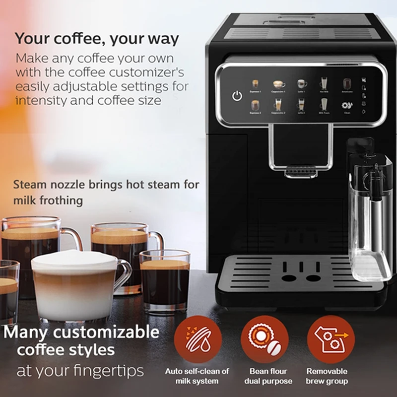 Professional Commercial Houseuse Fully Cappuccino Latte Coffee Machine