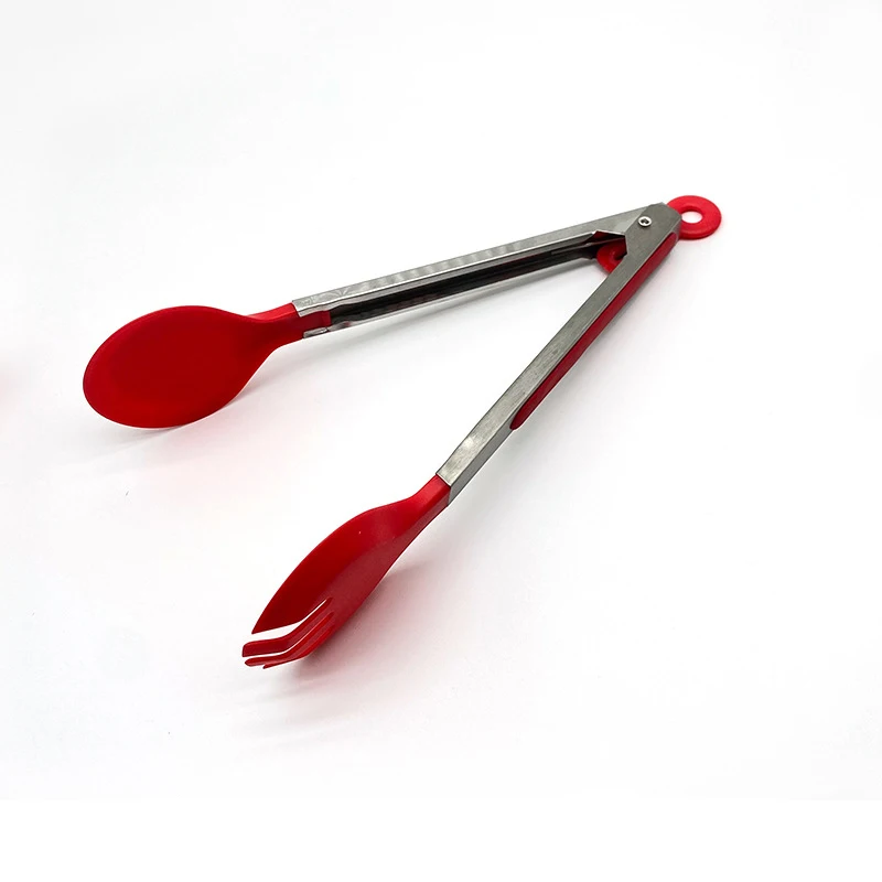 Customized Logo Wholesale Premium Sustainable 5-Piece Cooking BBQ Baking Tools Stainless Steel Locking Kitchen Tongs details