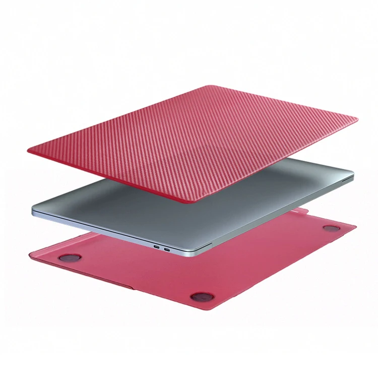 Protective Cover Carbon Pattern Ultra Thin 13 Inch 1MM Thickness PP  Material Soft Carbon Fiber Texture Case for MacBook Air