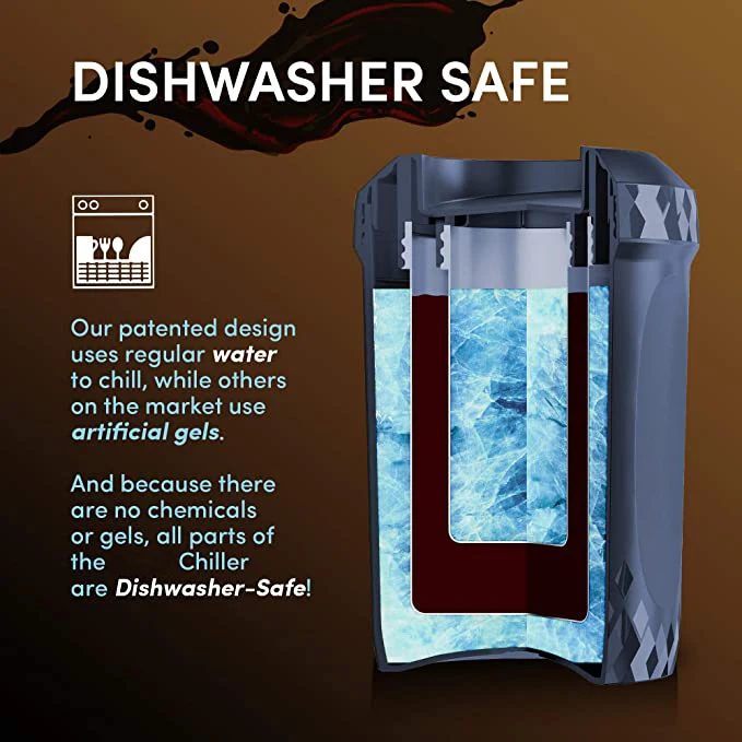 Instant Coffee Beverage Cooler Reusable For Iced Tea Wine Spirits