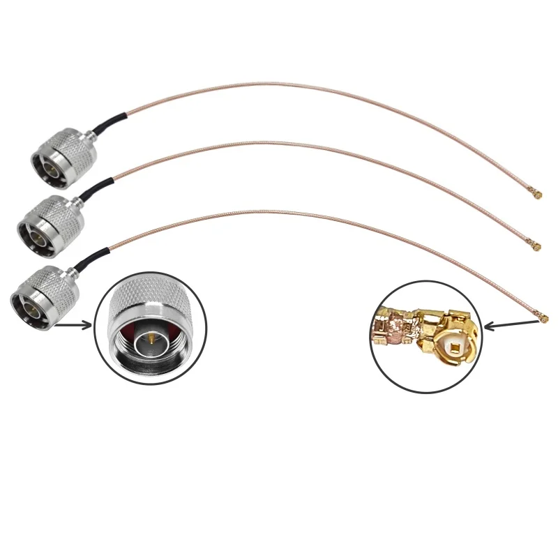 Fabrik 50 Ohm N-Typ Stecker männlich zu U.FL für RG178 FPV-Antennen HF-Koax-Pigtail HF-Koaxial-Verlängerungskabelbaugruppe
