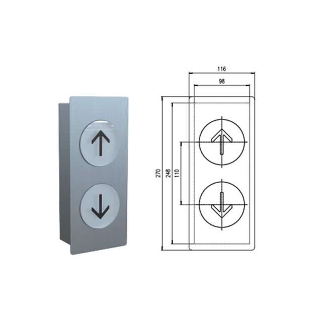 Elevator Cop Lop Button Control Panel - ZANFENG Elevator Parts