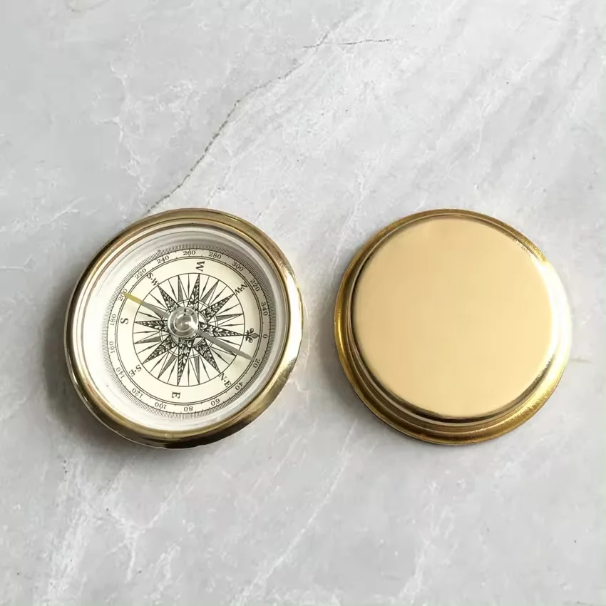 Boussole Antique En Bois Et Alliage D'Aluminium Shiwaki - Cadeau Idéal Plein Air