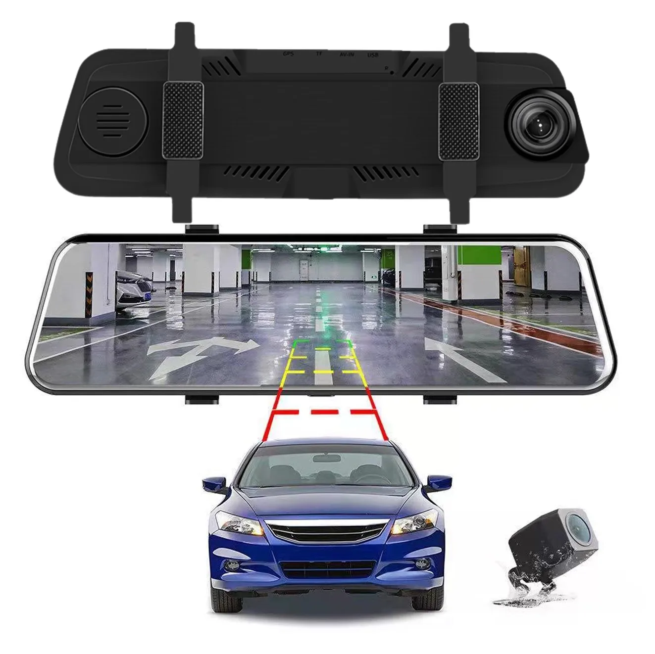 9.66' IPS Vehicle Blackbox DVR User Manual Stream Media Rear View Mirror  FHD1080p Dual Record Dash Cam - China Car DVR, Car Dash Cam