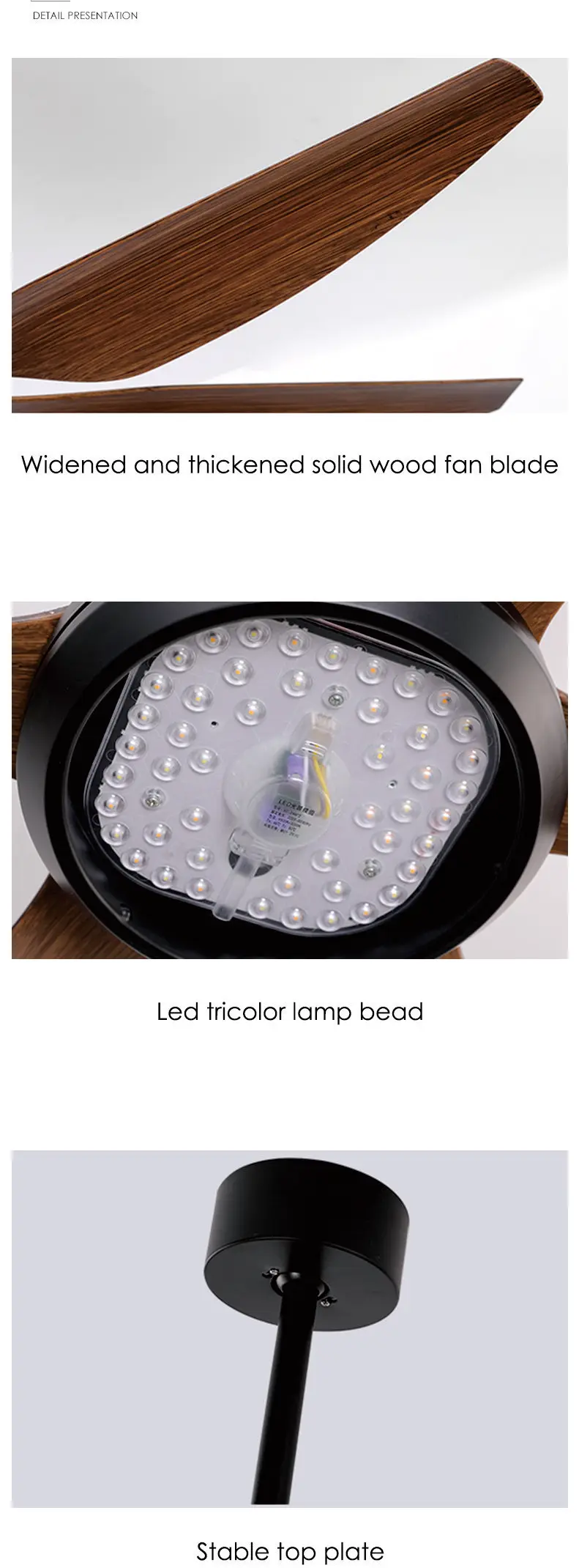 Top Selling Product Metal Body Collocation Frequency Conversion Remote Control LED Ceiling Fan