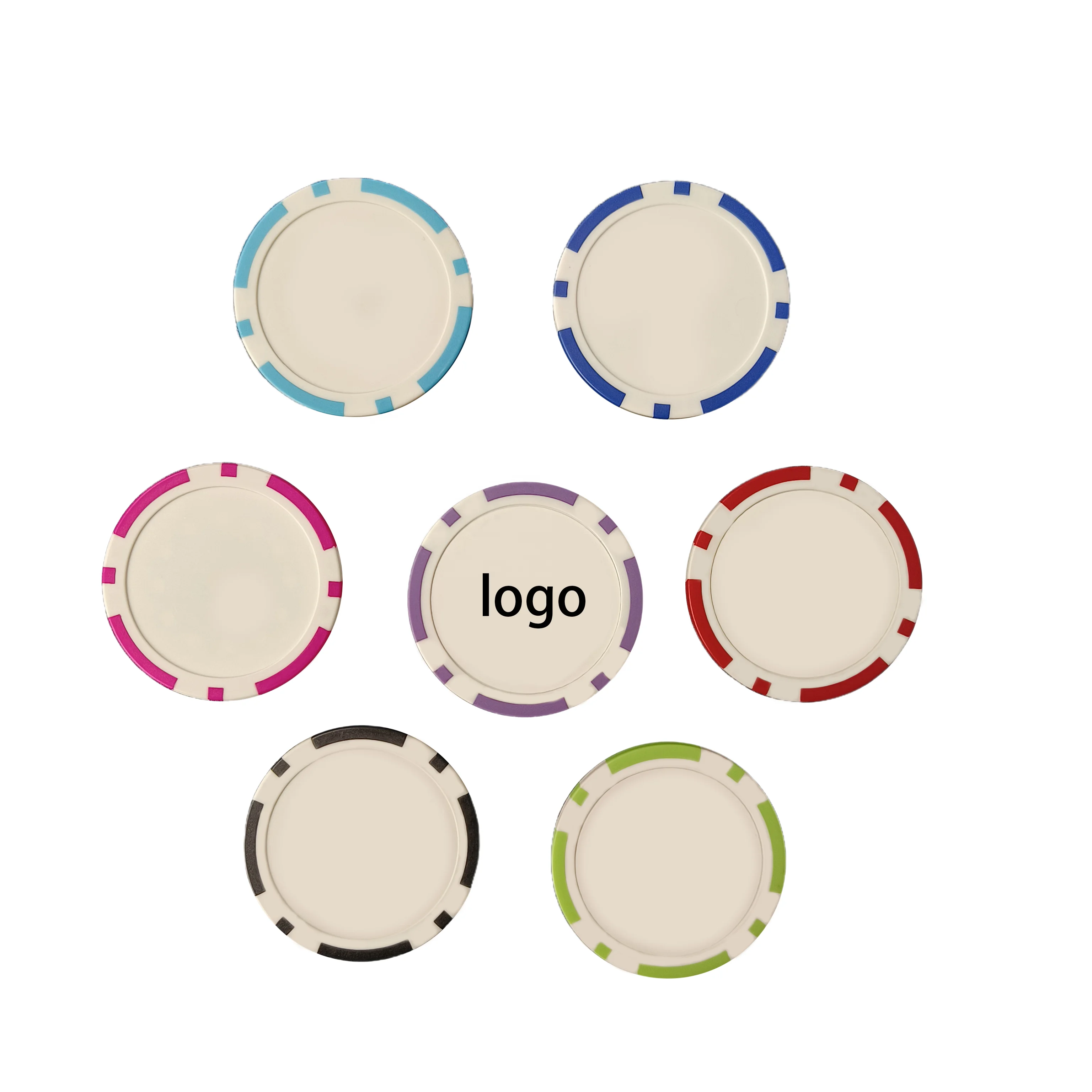 Golf Club Logo Custom 40mm Abs Clay Poker Chip Ball Marker Custom Golf