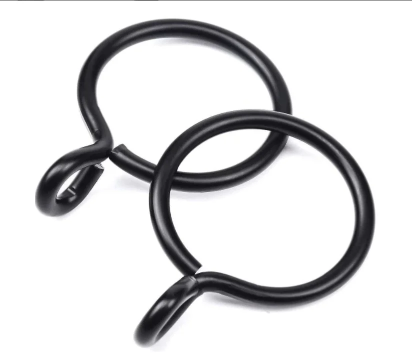 1.7 Metal Ring for Curtain Hook Pins 14Pcs-Satin Nickel Curtain Rings with Eyelet 