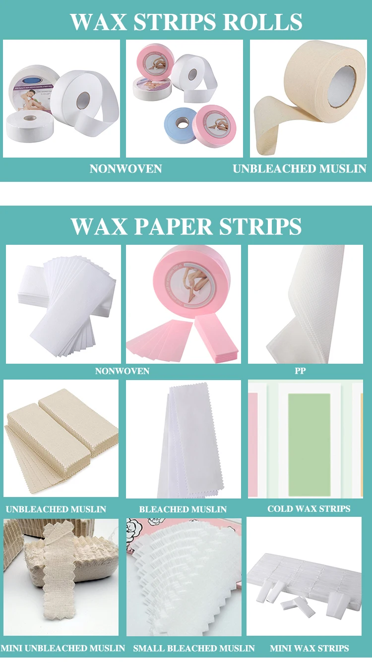 Hot Selling Soft And High Strength Disposable Waxing Strips Muslin Wax