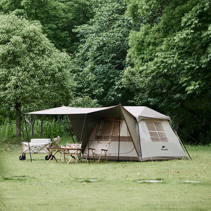 Naturehike Village 5.0 2 xeración Quick Open Tent tenda automática de camping ao aire libre