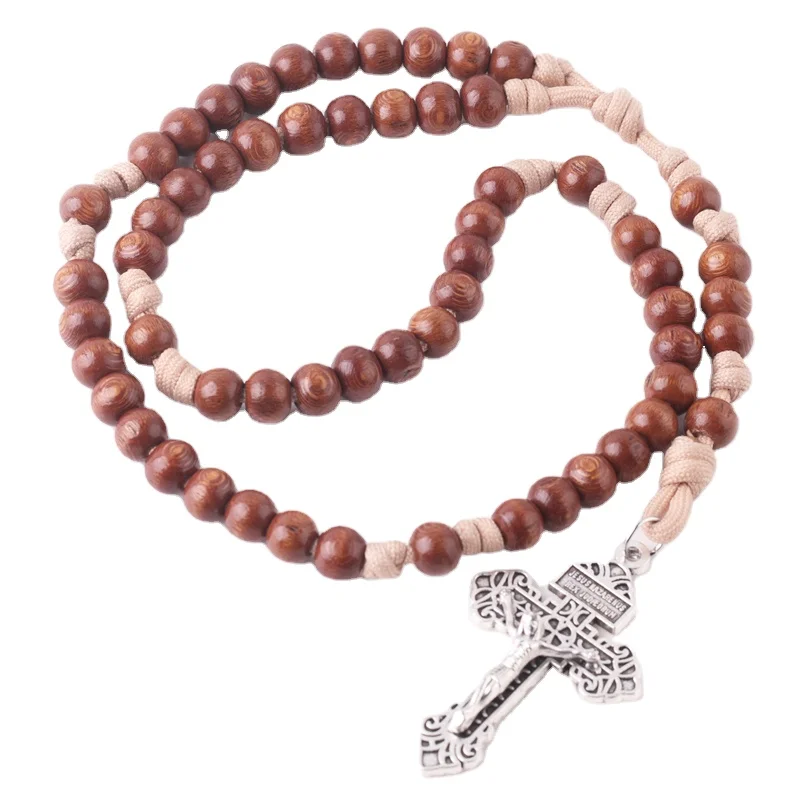 Men's Religious Jewelry Catholic Religious Items Prayer Rosary 9mm