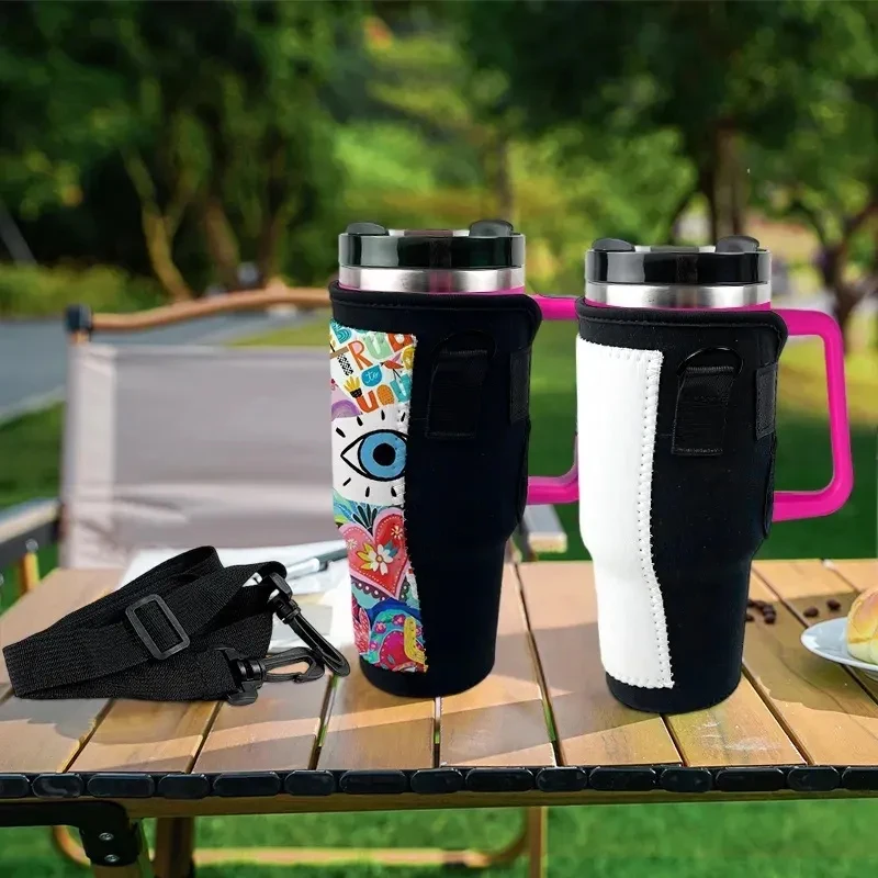 Qualisub Hot Neoprene 40oz Sublimation Tumbler Shoulder Bag Holder Tumbler Sleeves Tumbler