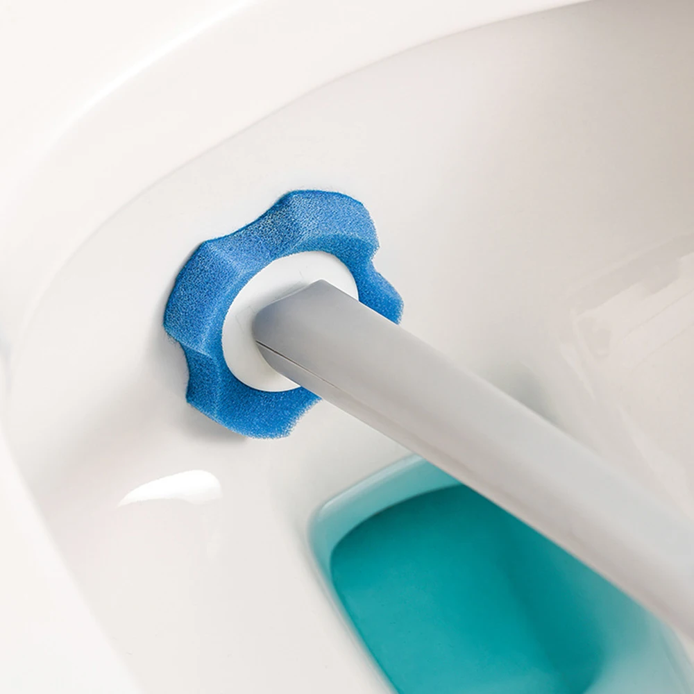 wall-mounted available disposable toilet brush with wand