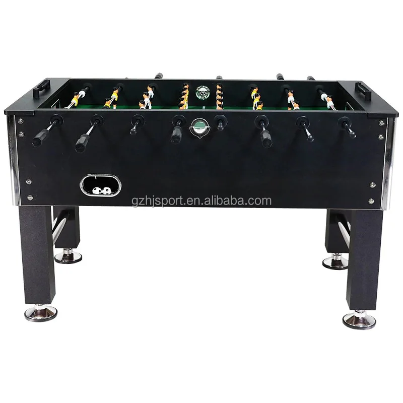 High Quality Durable Heavy MDF Steel Adult Black Foosball Soccer Table with ABS Players and 4 Soccer Balls