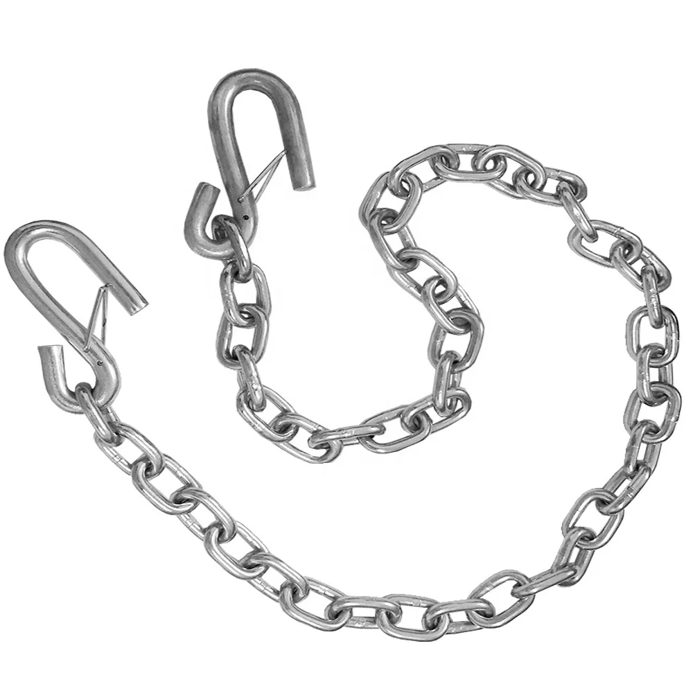 Towing Safety Chains with S Hooks