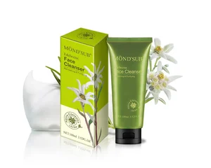MOND'SUB Face Wash Deep Cleansing Gentle Natural Organic Edelweiss Oil Control Facial Cleanser Cream