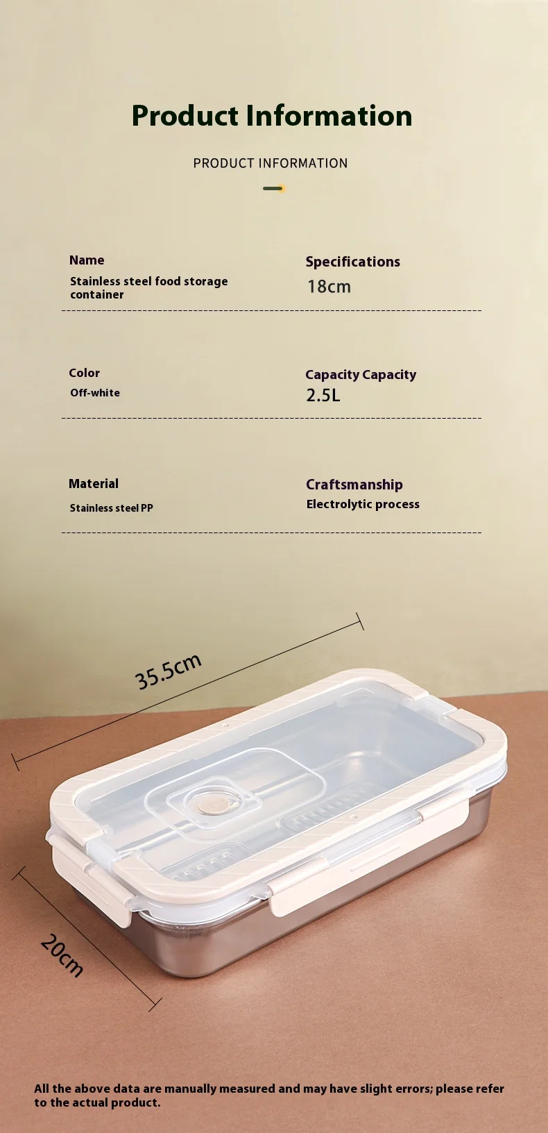 product modern portable stainless steel fresh keeping box square dumpling kitchenware sealed storage for food-16