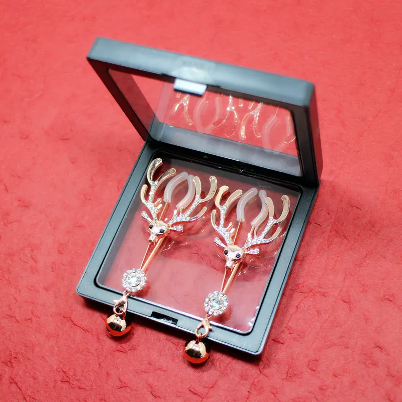 Gemstone Bell Labia Clip Female SM Training Punishment Nipple Tools Flirting  Nipple Clips Wearing Anal Plug Sex Toys
