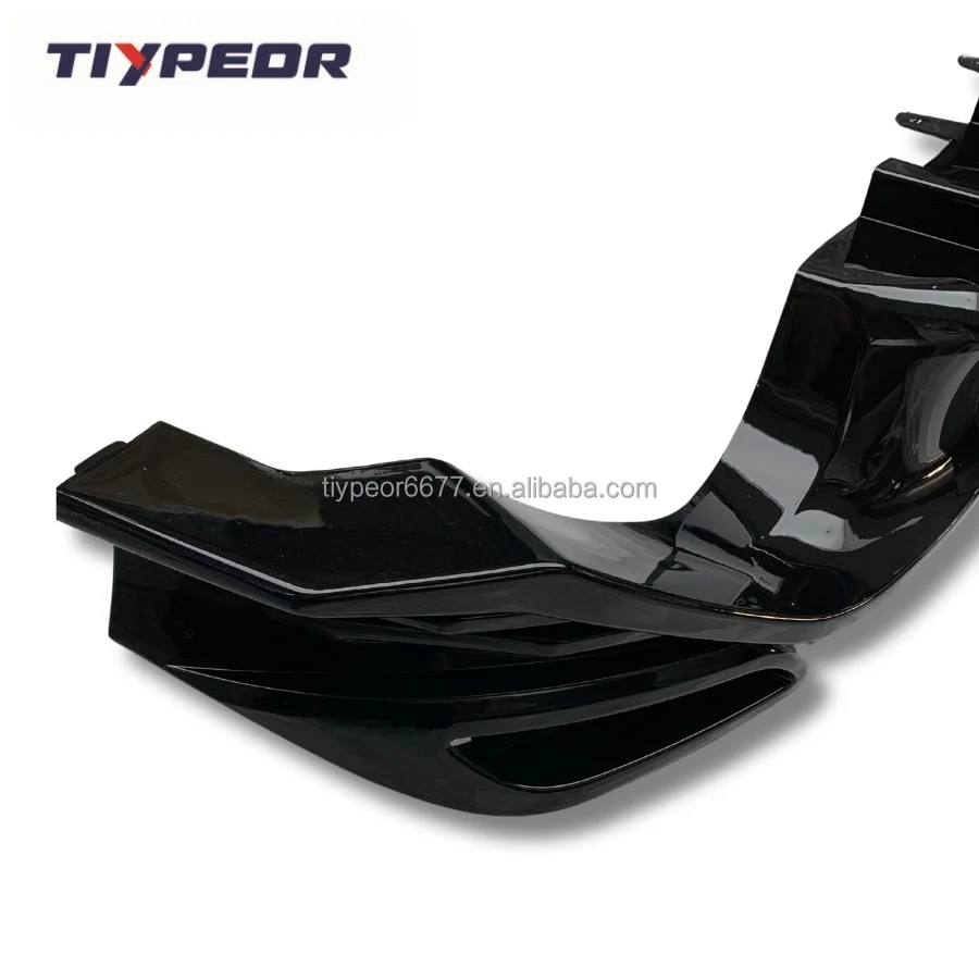 product tiypeor  diffuser bodykit for toyota camry se xse  2018 2024 glossy black rear bumper diffuser lip with led light-6