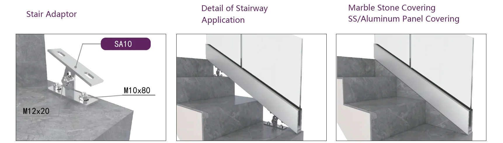Interior Tempered Glass Railing Design for Staircases
