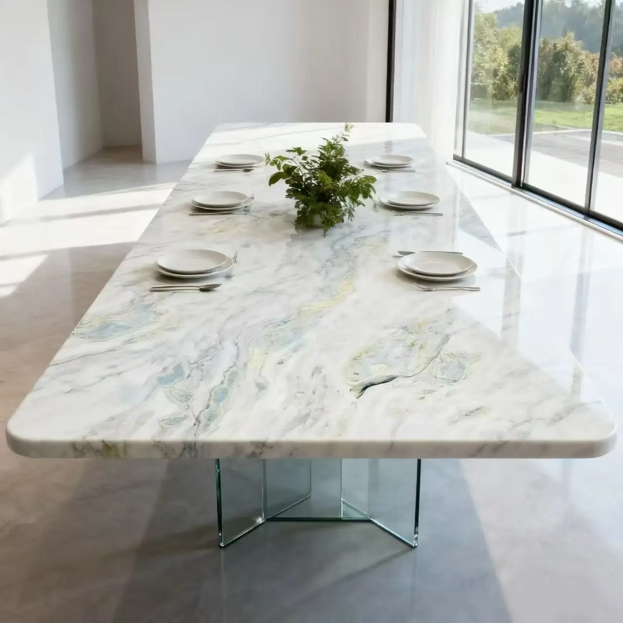 Natural White Grey Marble Slabs Custom Size Polished Honed Wall Floor Countertop Factory OEM ODM Wholesale factory