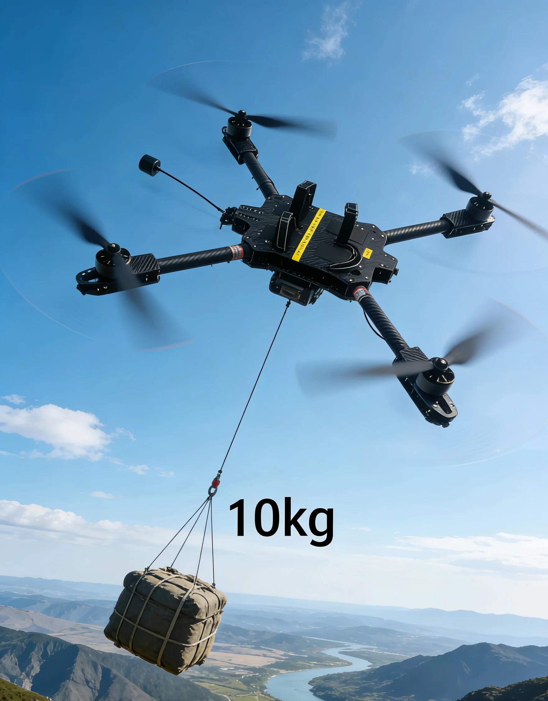 17-inch FPV drone kit carbon fiber payload 10kgs high speed flight 20km ...