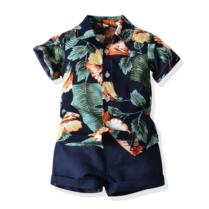 Pantaloncini Chino Uomo Jack South – 2 Pezzi – Fantasia Hawaiana Floreale – Cotone – Estate