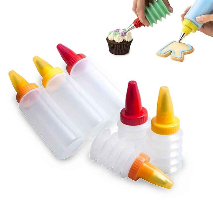 Mini Baking DIY Icing Piping Plastic Cakes Cream Decorating Squeeze Bottle