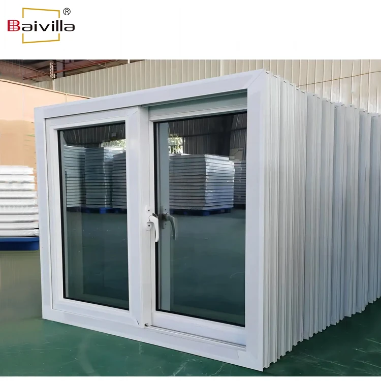 Factory Price Custom UPVC Vinyl Slide Windows Small Size Plastic PVC Glass Bathroom Sliding Window
