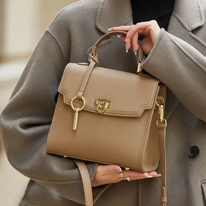 A-37 High-End Women's Genuine Cowhide Leather Handbag Spring Summer Collection Niche Design Shoulder Bag Waterproof Top Layer