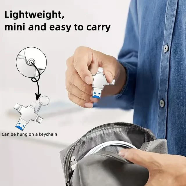 Adattatore lettore di schede Mini TF SD 4 in 1, convertitore USB OTG 3.0, hub USB C compatibile con Type C, Micro USB e SD per telefono_voghion.com