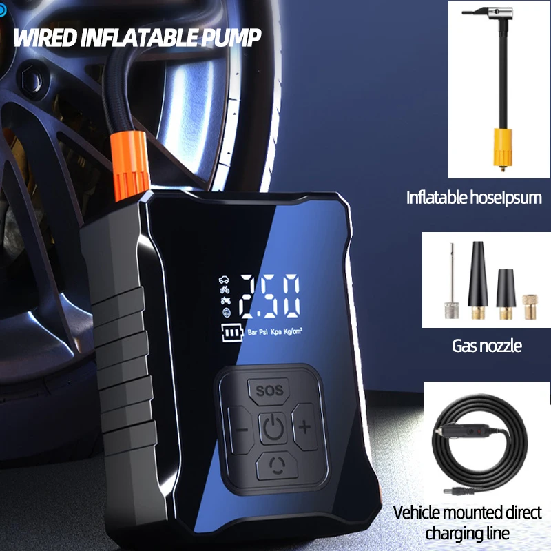 PCMOS Tire Inflators Rechargeable Portable Air Compressor for Car Tire Air Pump Tire Auto Stop Mini Air Pump - view 6