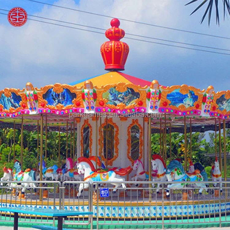Professional Manufacturer Attraction Park Equipment Amusement Park Carnival Game LED Light Carousel Rides for Sale