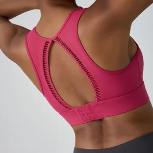Women's Fitness Running Seam Sports Underwear Hollow Back Anti Shock Breathable Fitness Yoga Bra