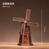 Ornement de moulin à vent hollandais en cuivre rouge