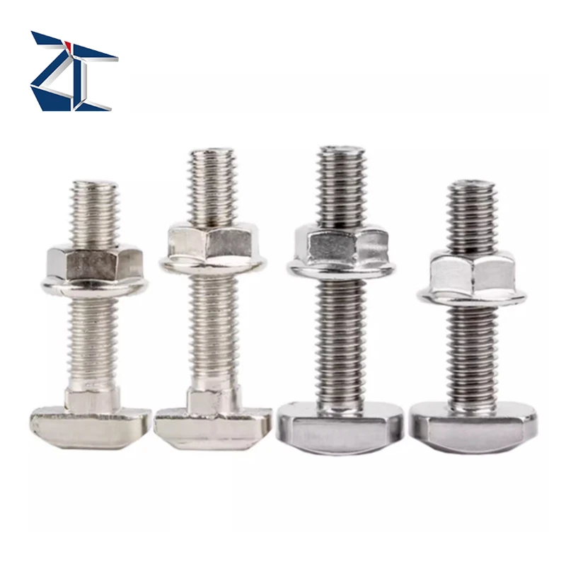 Customer Favorite Nuts Bolts and Screws Set Stainless Steel Hex Flange Nut and T Slot Bolt for 20 30 40 45 Aluminum Profile