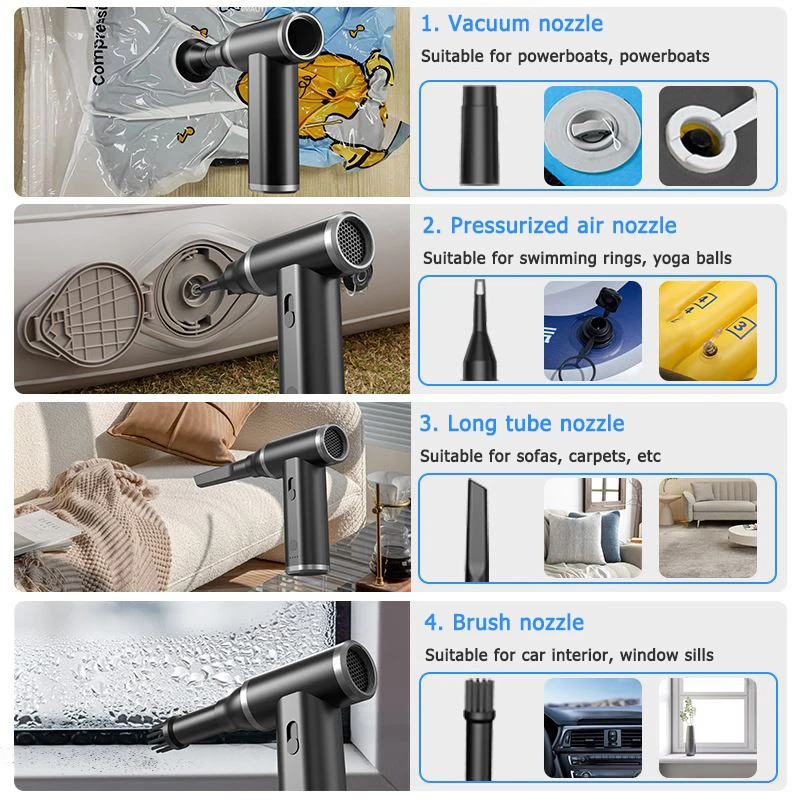 Compressed Turbojet Air Duster Pro Portable Vacuum Cleaners Bbq Fan Air