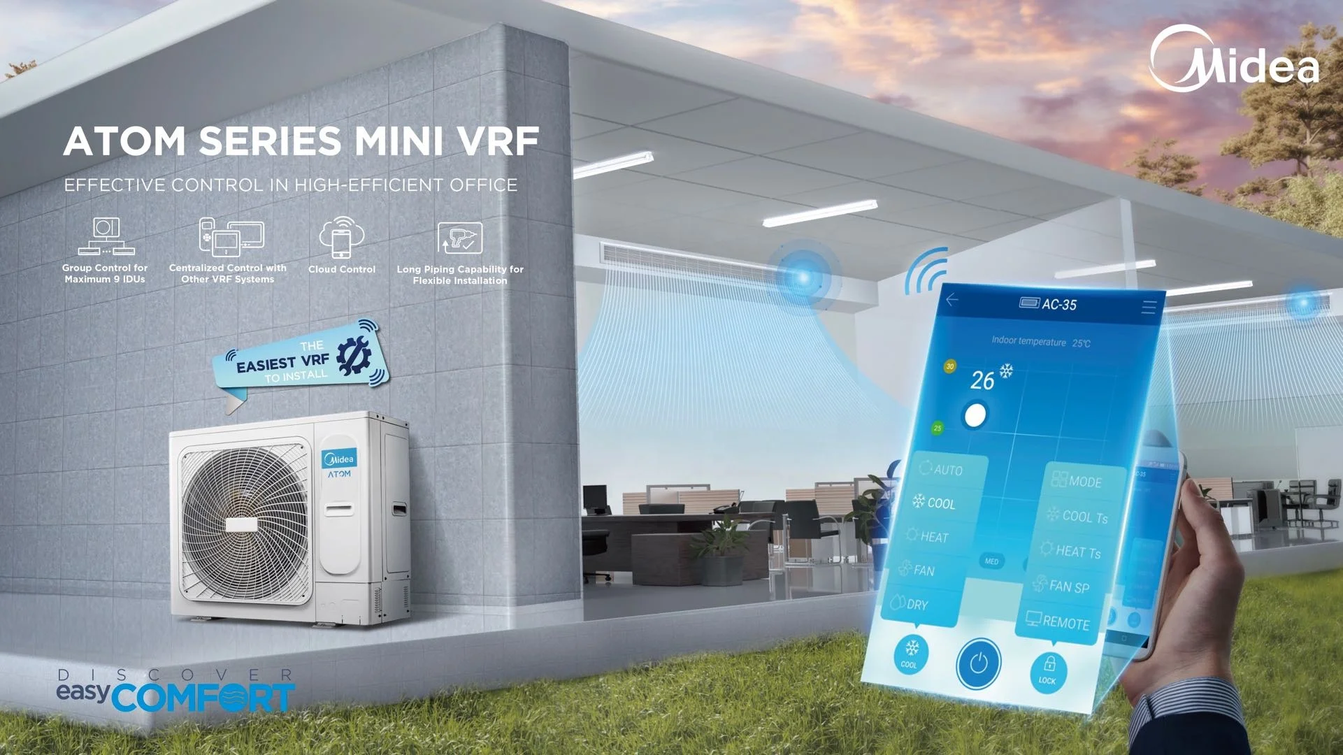 Midea Mini Air Conditioning Room Split Type 60hz air Conditioner With DC Inverter R410a