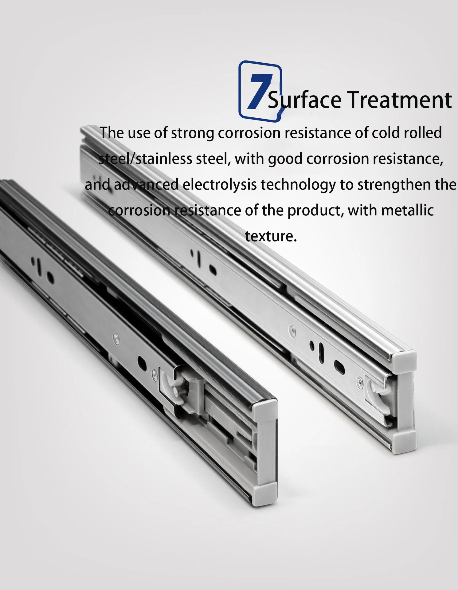 Source Factory Cxcebuy Three Section Telescopic Rails 45mm Full ...