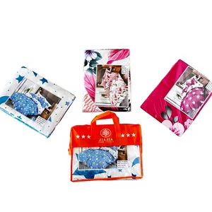 JiaJia Wholesale Quality 4-Piece Classic Flat Bed Sheet Set Floral Printed Cooling Folded Disposable