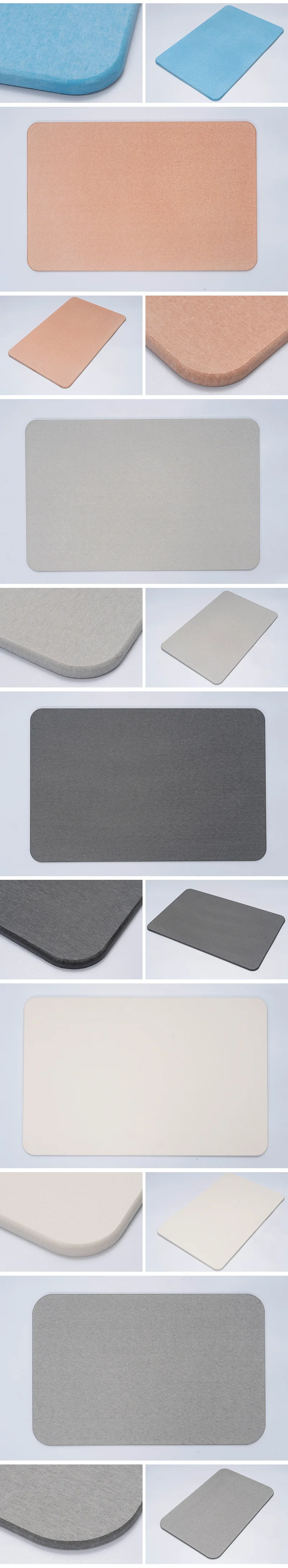 Wholesale Bath Tub Anti Slip Mat Diatom Earth Stone Bath Mat Pad with Sanding Tool supplier