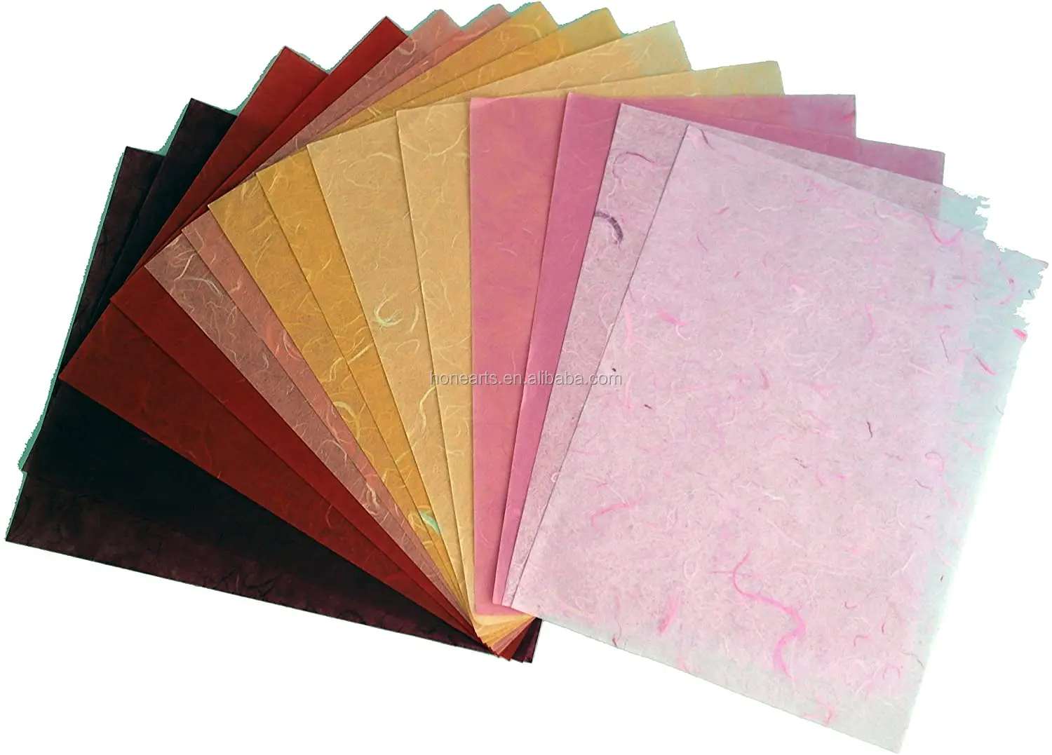 different types many size mulberry paper