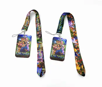 Encanto Boys Girls Name Card Student Campus Card Hanging Neck Bag Card Holder Lanyard ID Case ID Badge Key